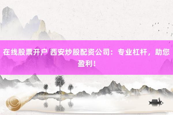在線股票開(kāi)戶 西安炒股配資公司：專(zhuān)業(yè)杠桿，助您盈利！