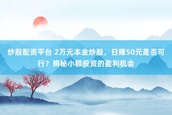 炒股配資平臺(tái) 2萬(wàn)元本金炒股，日賺50元是否可行？揭秘小額投資的盈利機(jī)會(huì)